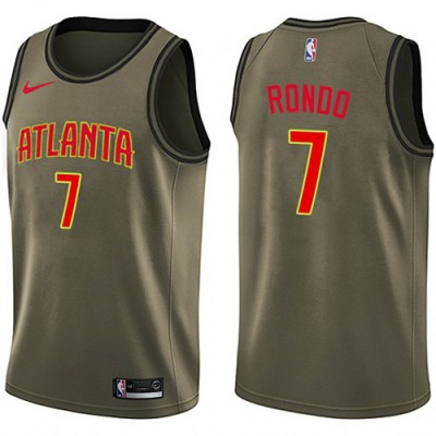 Nike Atlanta Hawks #7 Rajon Rondo Green Youth NBA Swingman Salute to Service Jersey